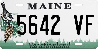 ME license plate 5642VF