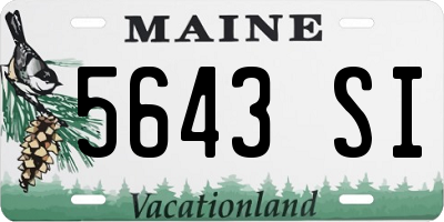 ME license plate 5643SI