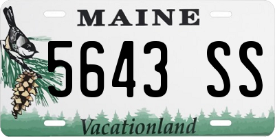 ME license plate 5643SS