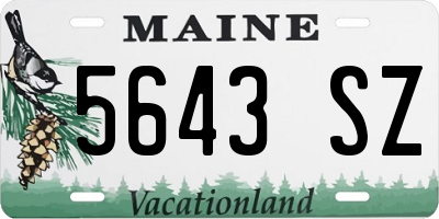 ME license plate 5643SZ