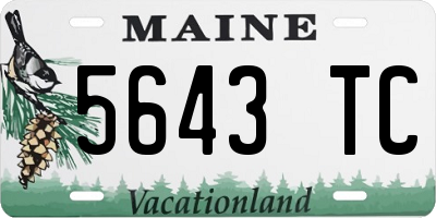 ME license plate 5643TC