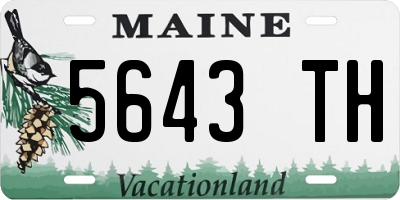 ME license plate 5643TH