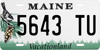 ME license plate 5643TU