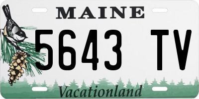 ME license plate 5643TV