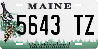 ME license plate 5643TZ