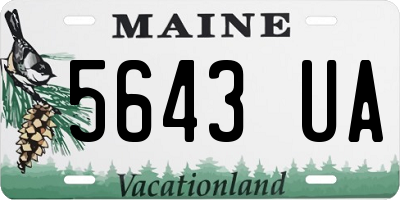 ME license plate 5643UA