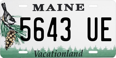 ME license plate 5643UE