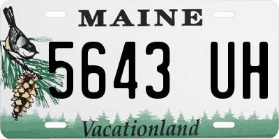 ME license plate 5643UH
