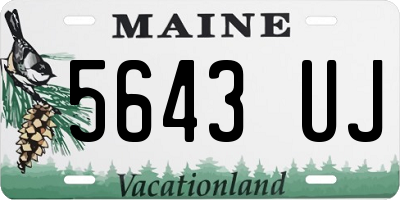 ME license plate 5643UJ