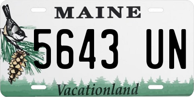ME license plate 5643UN
