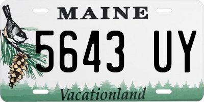 ME license plate 5643UY