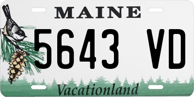 ME license plate 5643VD