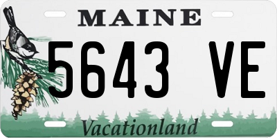 ME license plate 5643VE