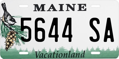 ME license plate 5644SA