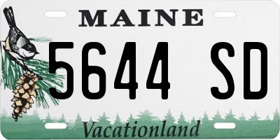 ME license plate 5644SD