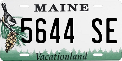 ME license plate 5644SE