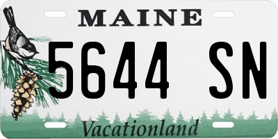 ME license plate 5644SN