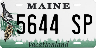 ME license plate 5644SP