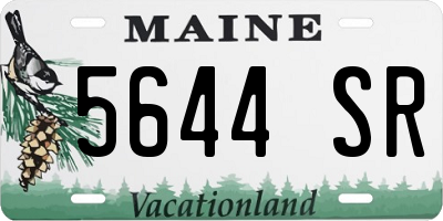 ME license plate 5644SR
