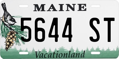 ME license plate 5644ST