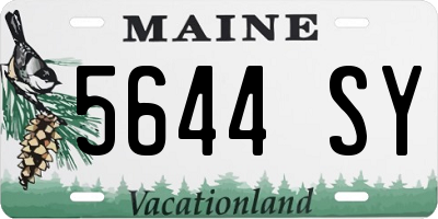 ME license plate 5644SY