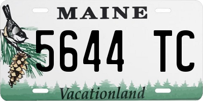 ME license plate 5644TC