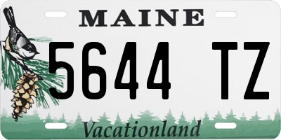 ME license plate 5644TZ