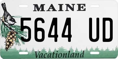 ME license plate 5644UD