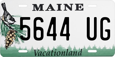 ME license plate 5644UG