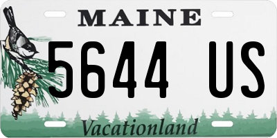 ME license plate 5644US