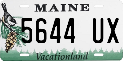 ME license plate 5644UX