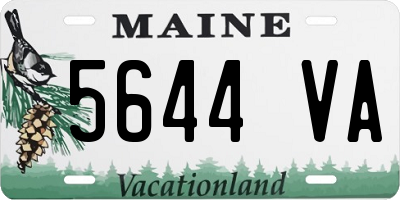 ME license plate 5644VA