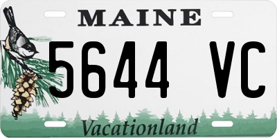 ME license plate 5644VC
