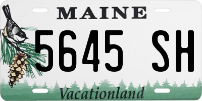 ME license plate 5645SH