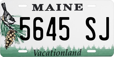 ME license plate 5645SJ