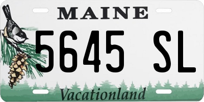 ME license plate 5645SL
