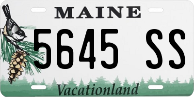 ME license plate 5645SS