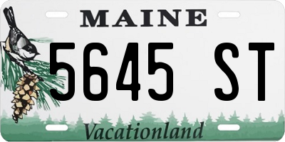 ME license plate 5645ST