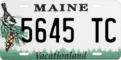 ME license plate 5645TC