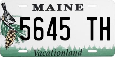 ME license plate 5645TH