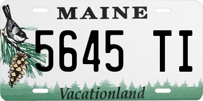 ME license plate 5645TI