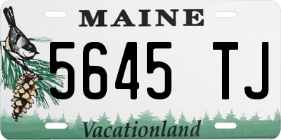 ME license plate 5645TJ