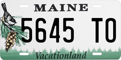 ME license plate 5645TO