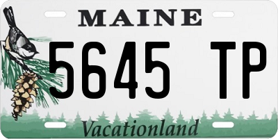 ME license plate 5645TP