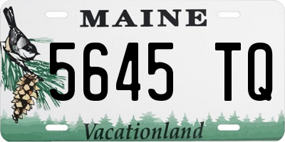 ME license plate 5645TQ