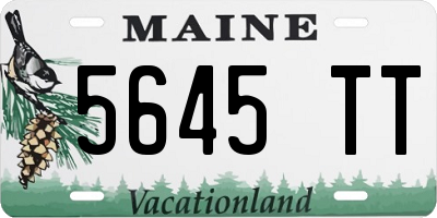 ME license plate 5645TT