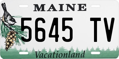 ME license plate 5645TV