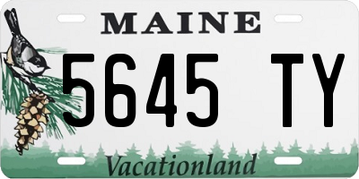 ME license plate 5645TY