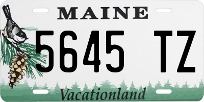 ME license plate 5645TZ