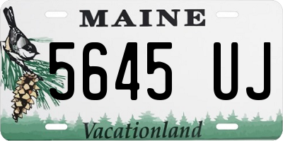 ME license plate 5645UJ